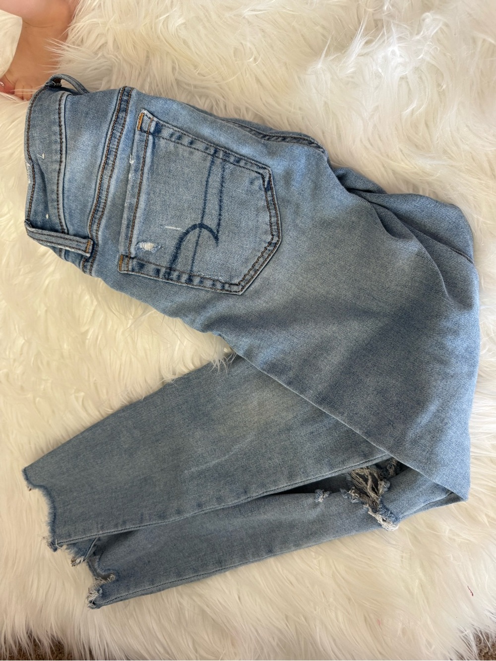 American Eagle Outfitters Light Wash Straight Leg Jeans